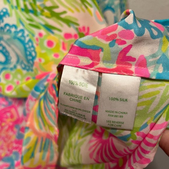 Lilly Pulitzer Lovers Coral Elsa in Silk Size Small - Picture 4 of 7